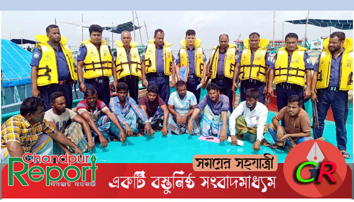 মতলব উত্তরের মেঘনায় নয় বাল্কহেড জব্দ, নয়জন আটক
