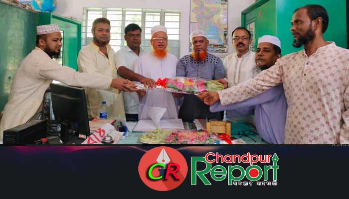 কচুয়ার পালাখাল আলিম মাদ্রাসার নব নির্বাচিত সভাপতি ইমাম হোসেনকে বরণ ও পরিচিতি সভা