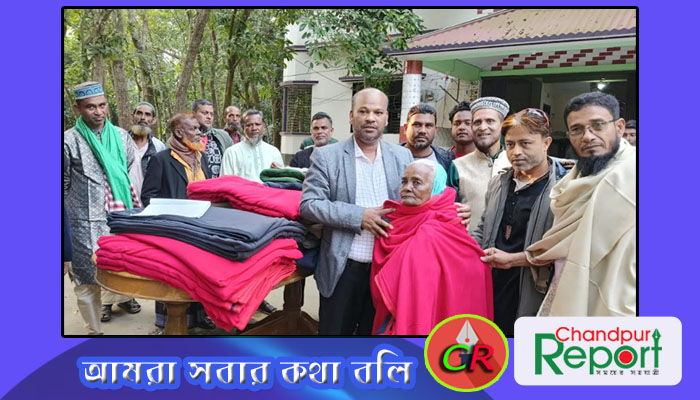 মতলব উত্তরে শীতার্তদের মাঝে বিএনপি নেতার ১০ হাজার কম্বল বিতরণ