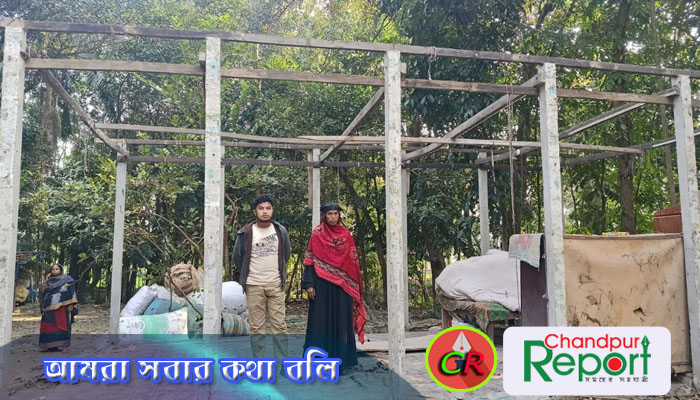 মতলব উত্তরে চাচার ঘর ভেঙ্গে নিল ভাতিজা