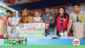 মতলব উত্তরে মোটরসাইকেল-ফ্রিজ কাপ ফুটবল টুর্নামেন্টে সাদুল্যাপুর বন্ধুত্ব একাদশের জয়