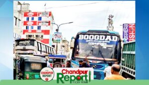 হাজীগঞ্জ বাজারে দীর্ঘ যানজটের দায়ভার কার?