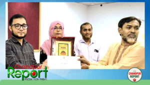 হাজীগঞ্জের চেয়ারম্যান মিজানুর রহমান মিলন শ্রেষ্ঠ ইউনিয়ন পরিষদের সম্মাননা পেলেন