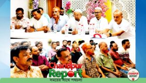 হাজীগঞ্জ বাজার ব্যবসায়ী সমিতির নির্বাচনে সভাপতি প্রার্থী এমরান হোসেনের মতবিনিময়