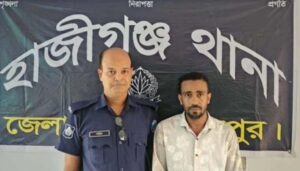 যৌতুকের মামলায় হাজীগঞ্জের জনস্বাস্থ্য প্রকৌশলের মেকানিক রাসেল মল্লিক আটক 